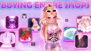 Spending 340k+ Diamonds BUYING ENTIRE SHOPS In Royale High! 🏰