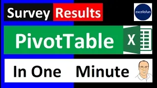 Summarize Survey Results with PivotTable in One Minute -  Excel Magic Trick 1577