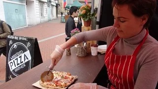 Delicious Italian Street Food by "Woodfired Pizza Handmade" on a mobile cycle oven in Reading Market