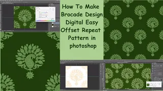 How to make Brocade design Digital easy offset repeat pattern in photoshop #digital #offset #design