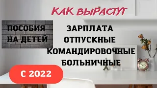 Как изменится зарплата, отпускные, больничные, командировочные с 2022 года. Пособия на детей с 2022