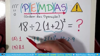 ⏱ PEMDAS e a Ordem das Operações numa Expressão Numérica 👉 Minuto Matemática