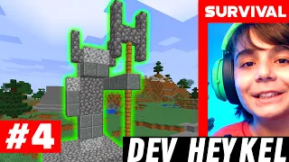 DÜNYANIN EN BÜYÜK HEYKELİNİ YAPTIM! MINECRAFT TÜRKÇE SURVİVAL - S3 BÖLÜM 4