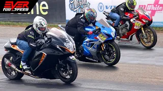 New Suzuki HAYABUSA 🆚 Honda CBR1000RR 🆚 Suzuki GSX-R1000 🔥 DRAG RACING 🔥 piques Barranquilla 2022