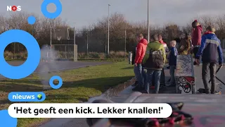 Hier steken mensen toch vuurwerk af, ondanks het verbod