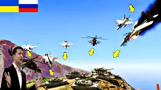 🔴Ukrainian Ka-52 Helicopter Attack on Russian Military Base | Russia vs Ukraine War | GTA5