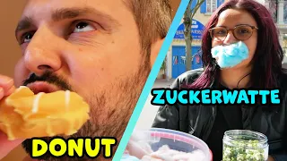 1 TAG esse ich NUR FREIZEITPARK ESSEN! Donuts 🍩 Pommes 🍟 Popcorn 🍿