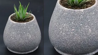 A stone pot without the stone! Best solution for your garden, save money with DIY crafts