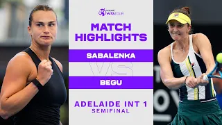 Aryna Sabalenka vs. Irina-Camelia Begu | 2023 Adelaide 1 Semifinal | WTA Match Highlights