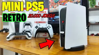 MINI PS5 RETRO COM 20 MIL JOGOS VALE A PENA ? TESTE COMPLETO. (M5 RETRO GAME 4K)