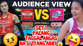 CREAMLINE VS CHERRY TIGGO| PVL SEMI FINALS 2024| tyang ABBY TANGAL ANGAS SA SET 1 #pvl2024 #foryou