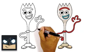 HOW TO DRAW FORKY | TOY STORY | STEP BY STEP TUTORIAL