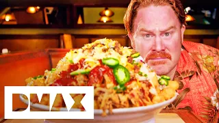 Casey Versus The 5 POUND Tater Tots 'Macho Totcho' Challenge | Man v Food