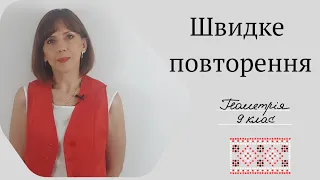 Швидке повторення. Геометрія 9 клас