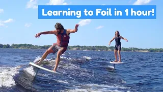 Learning To Foil Behind a Boat | Centurion Ri245 | Beginner Foiling | With Professional WakeSurfer