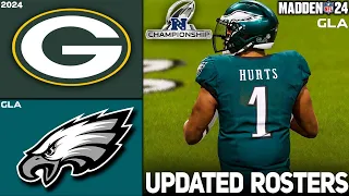 Eagles vs. Packers | NFC Championship | 2024 - 2025 Updated Rosters | Madden 24 PS5 Simulation