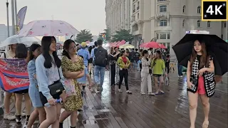 Cambodia Rainy Weather - Phnom Penh Rainy Walk | River Walk 2023