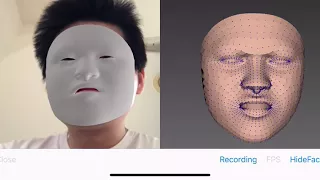 Realtime tracking and reconstruct face on iPhoneX