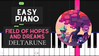 Field of Hopes and Dreams (EASY Piano Tutorial) - Deltarune