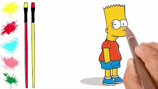 How to Draw Bart Simpson: Creative Magical Art | Step by Step Drawing | Easy Drawing | Magic Art 🎨