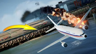 GIANT Airbus A300 Emergency Landing at the Airport failed | GTA 5