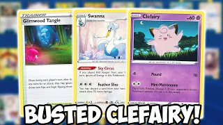 New Busted Clefairy! Copy Any Attack! w/Swanna & Kangaskhan Vivid Voltage PTCGO