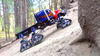 OPTIMUS "PRIME-TIME" OVERKILL 6x6x6 SEMI TRUCK on TRACKS in DiRT! | RC ADVENTURES