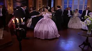 Bianca Rinaldi in a big pink satin dress at a ball - A Escrava Isaura (E75+76, 2004)