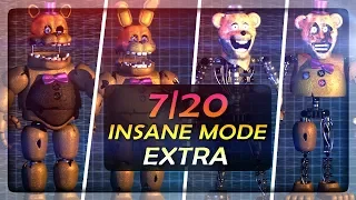 МЕНЮ EXTRA | РЕЖИМ 7/20 | ХАРДКОР В INSANE MODE ✅ FNAF | FredBear's Fright #3