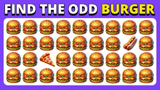 FIND THE ODD ONE OUT - JUNK FOOD Edition! 🍟🍔🍩 30 Ultimate Levels Emoji Quiz