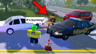 BIG CAR CRASH IN EMERGENCY RESPONSE: LIBERTY COUNTY! (Roblox)