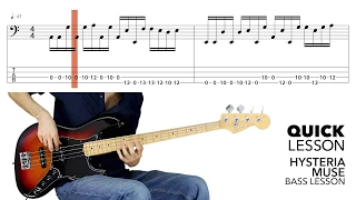 Muse Hysteria Bass Lesson with TABS