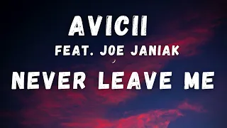 Avicii Feat. Joe Janiak Never Leave Me (Lyric Video)