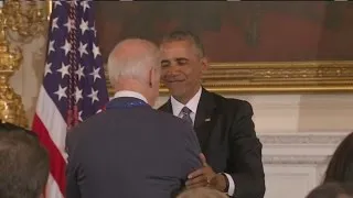 President Barack Obama awards Vice President Joe Biden the Presidential Medal of Freedom.