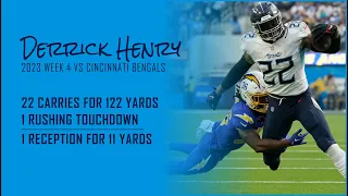 Derrick Henry Every Run and Catch vs Cincinnati Bengals | 2023 Week 4 | Fantasy Football Film