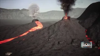CRÁTERES Y COLADA | 3D | Volcán de La Palma