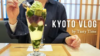 KYOTO trip vlog in japan／Traditional Japanese food, tea and sweets／Machiya Hotel stay