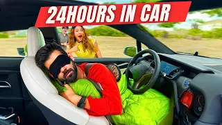 LIVING IN TINY CAR FOR 24 HOURS | Rimorav Vlogs