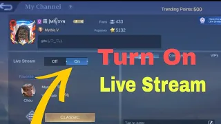 How to Turn on live stream on Ml 2022 | Mlbb |