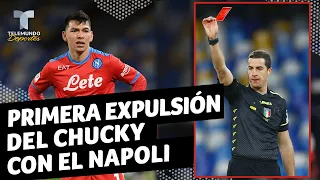 Chucky Lozano sufrió su primera expulsión con el Napoli | Telemundo Deportes