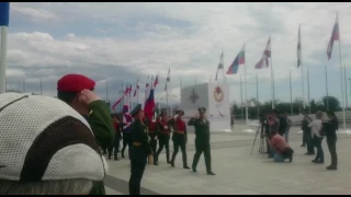 Торжественный ритуал приведения к Военной присяге новобранцев спортивных рот в городе Сочи