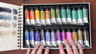 ShinHan Gouache Set B Swatching (Very Chatty)