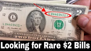 Searching Through $2 Bills from The Federal Reserve Bank