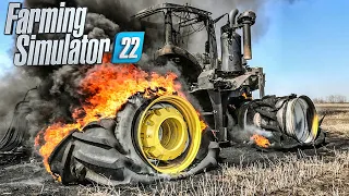 John Deere tractor burned at Farm | Farming Simulator 22