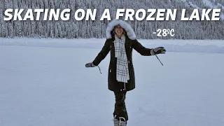 ICE SKATING on Lake Louise (a frozen lake!)