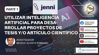 Utiliza INTELIGENCIA ARTIFICIAL para desarrollar proyectos de Tesis y Artículos Científicos -JenniAI