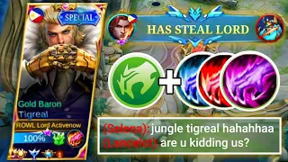 JUNGLE TIGREAL RETRIBUTION HACK!? l ENEMIES CAN'T TAKE OBJECTIVES AGAINST ME l MLBB