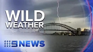 Giant hail on the way as storms smash parts of Sydney | Nine News Australia