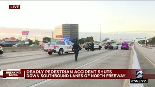 1 person fatally struck on I-45 North Freeway; southbound lanes shut down at West Road: Police