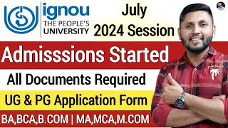 Ignou Admission 2024 July Session | Admissions Started ✅ | IGNOU Admission July 2024 | Ignou Updates